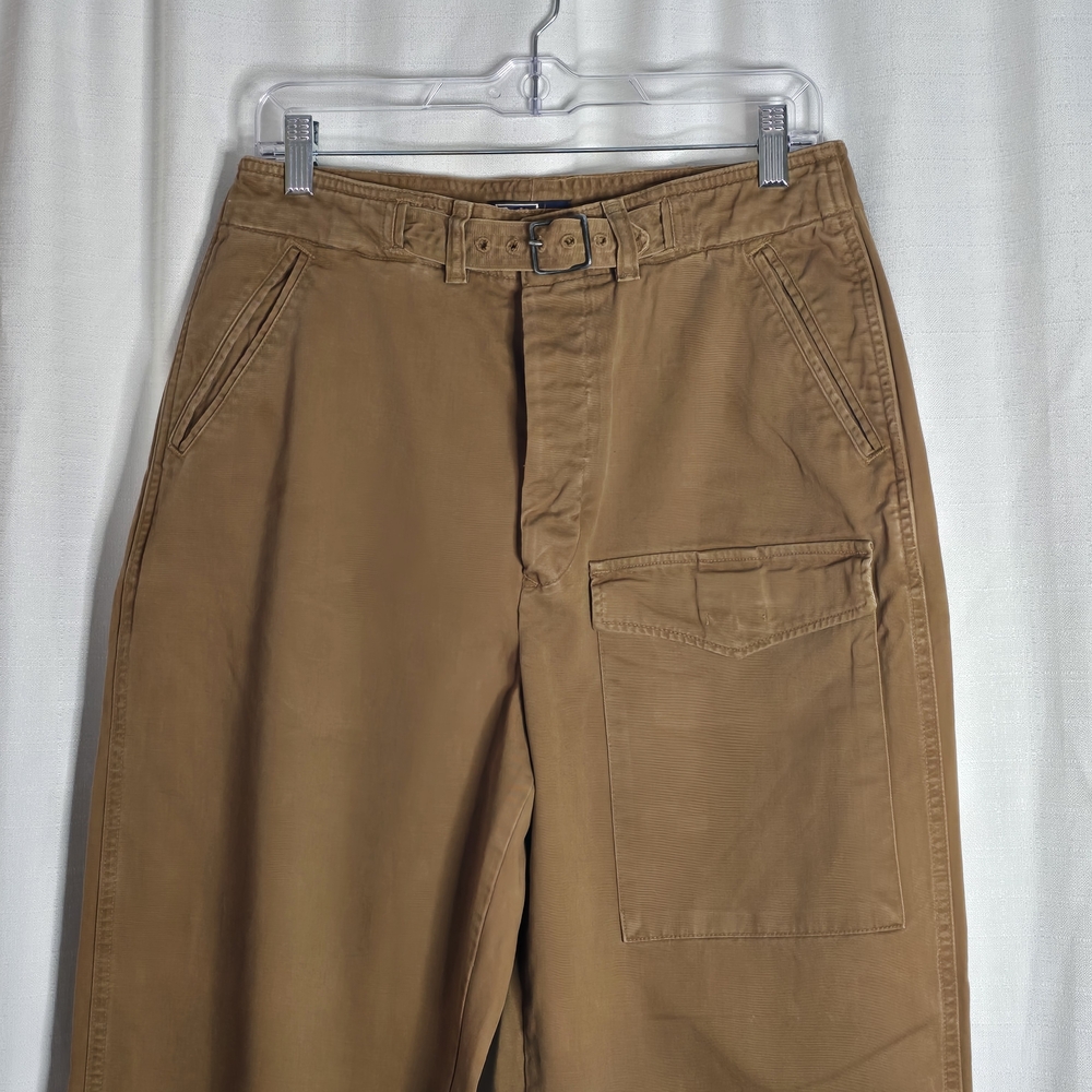 Polo Ralph Lauren Vintage Rare Men's Tan Cargo Pants Size 31/32 Military Style - Picture 6 of 12